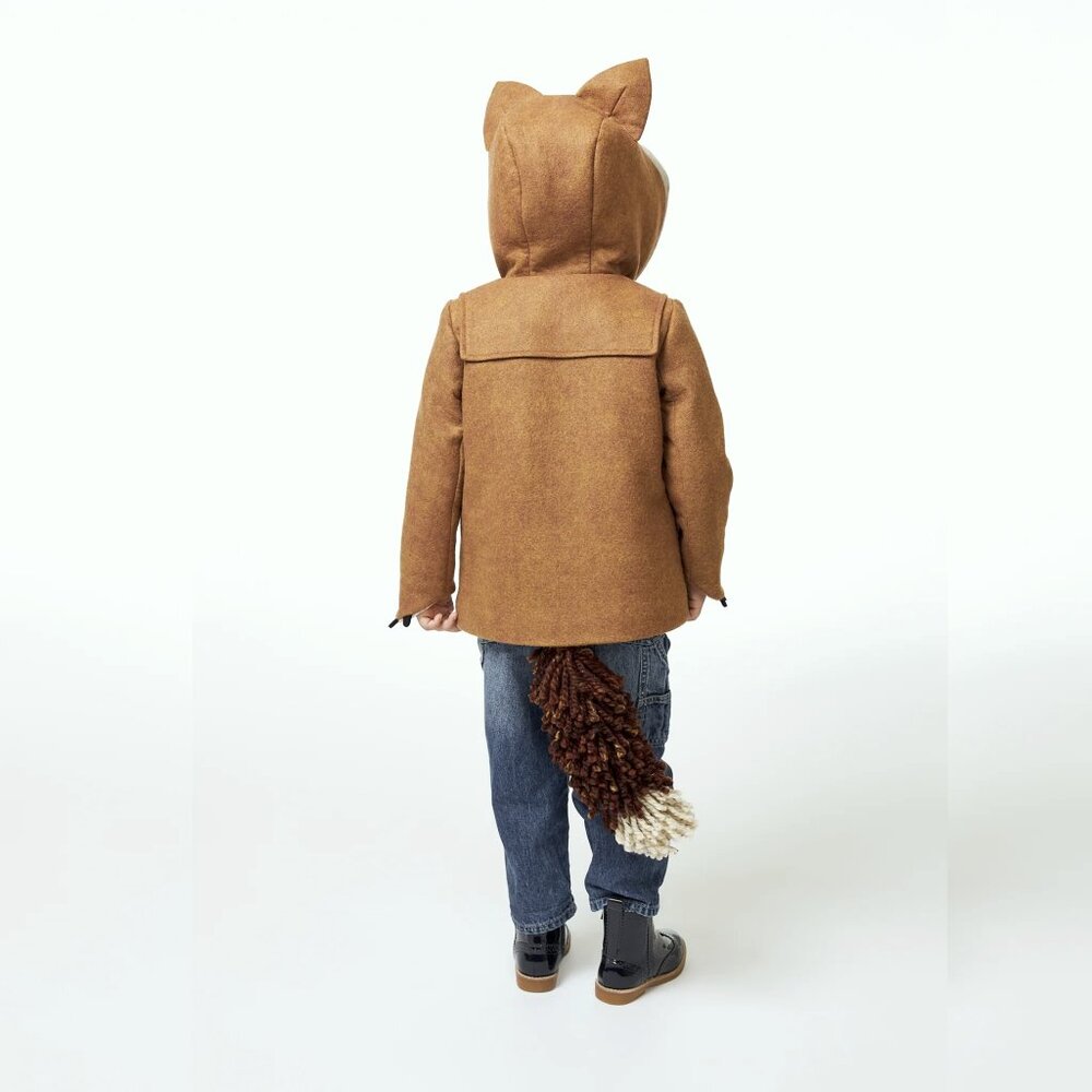 NWT Little Goodall Fantastic Little Fox Coat 🦊 Wool Button Duffle Jacket - 4T - Picture 3 of 13